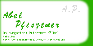 abel pfisztner business card